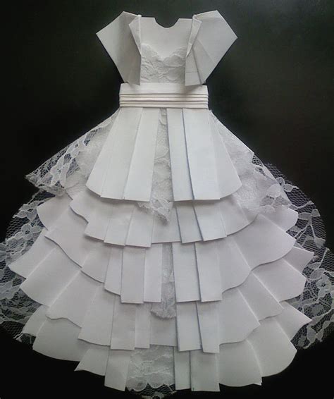 diy origami wedding gown